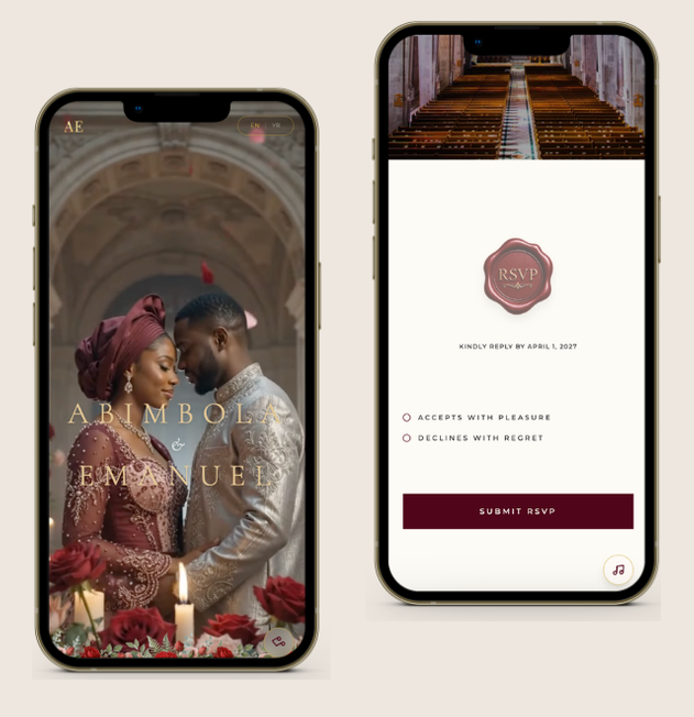 Crimson Vows invitation preview